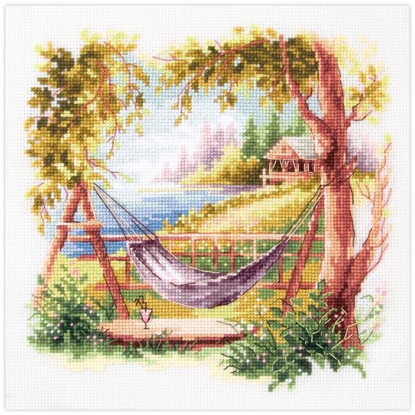 Broderikit Magic Needle "Tag tid til at slappe af" 18x18 cm