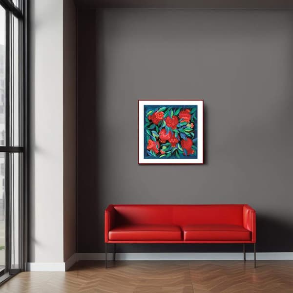 Broderikit Kudde Riolis 2269 - "Panel/Kudde Granatäppelträdgård" 40x40 cm