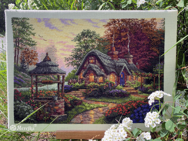 Broderisett Merejka K-212 - "Hytteønske" 30x41 cm
