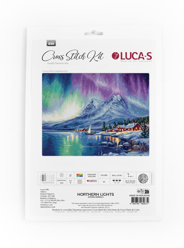 Broderikit Luca-S B705 - "Nordlys" 32 x 24 cm