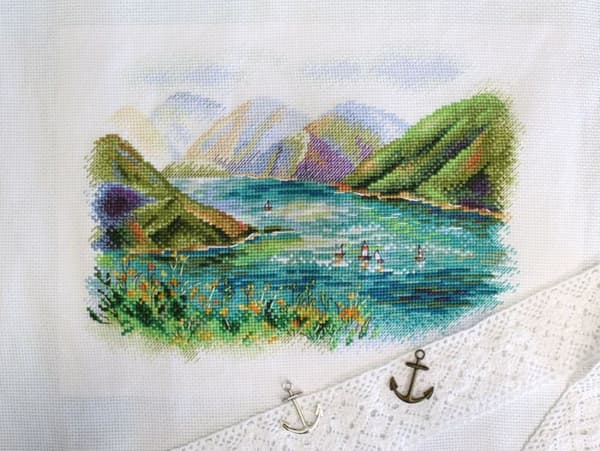Broderikit MP Studia "Kezjenojam-søen" 25x19 cm