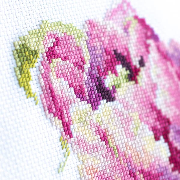 Broderikit Magic Needle "Rosa tulipan" 11x11 cm