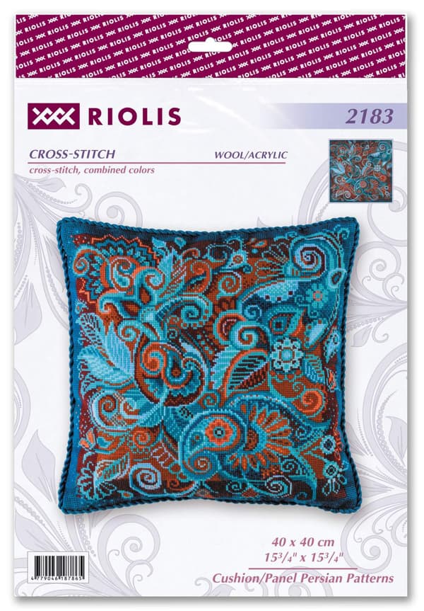 Broderisett Pute Riolis - "Panel Persiske mønstre" 40x40 cm