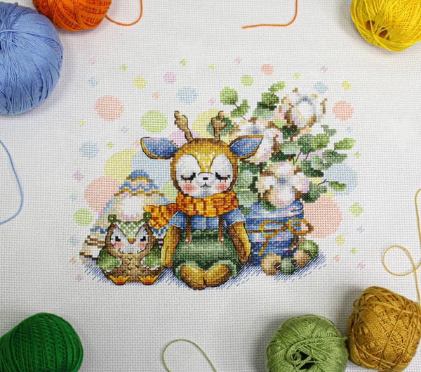 Broderikit MP Studia "Yndlingslegetøj" 19x16 cm