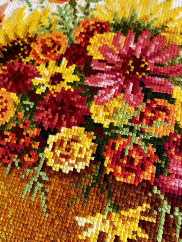 Broderisett Riolis "Høstblomster" 30x24 cm