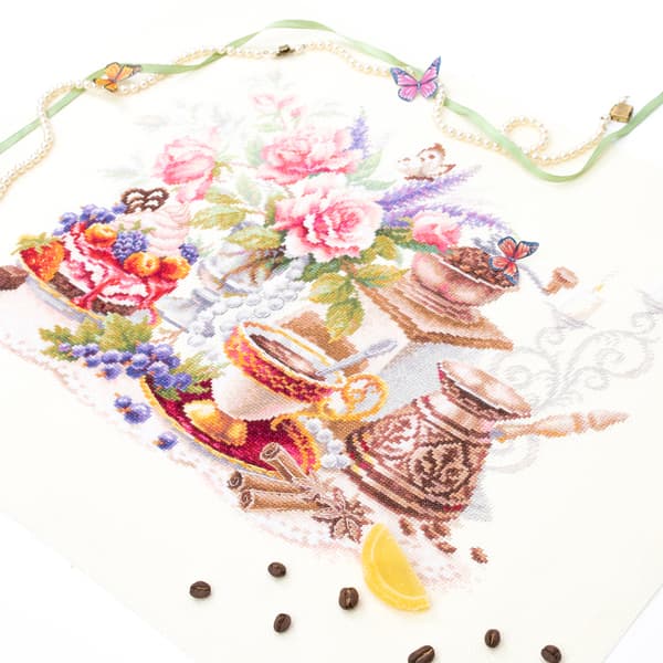 Broderisett Magic Needle "En kopp kaffe?" 40x28 cm