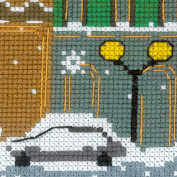Broderikit Riolis "Julstad" 60x21 cm