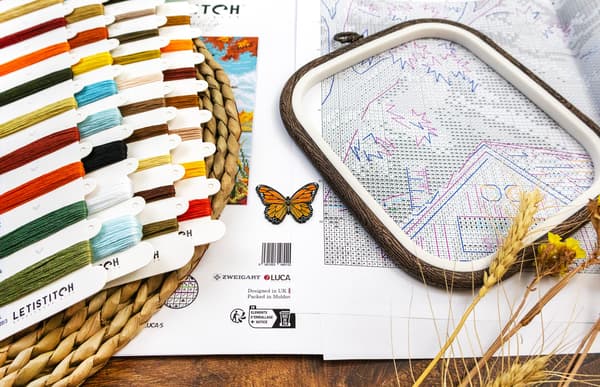 Broderikit LetiStitch L8220 - "Tidlig efterår" 21x26 cm