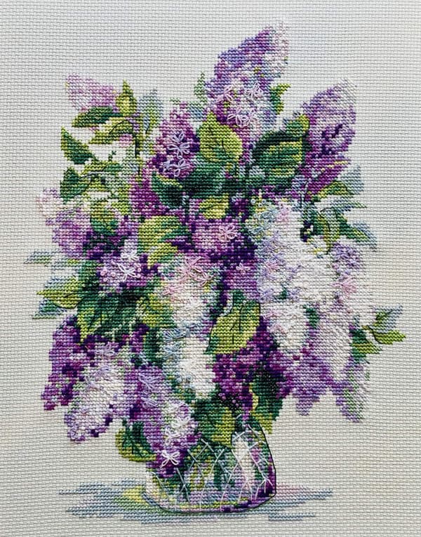 Broderikit Riolis "Bløde syrener" 24x30 cm