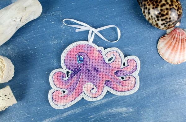 Broderikit MP Studia "Liten bläckfisk" 9x12cm