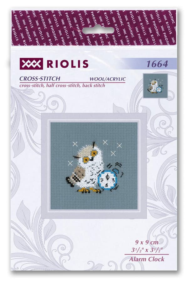 Broderikit Riolis "Vækkeur" 9x9 cm