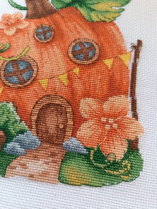 Broderikit Oven "Græskar" 14x19 cm