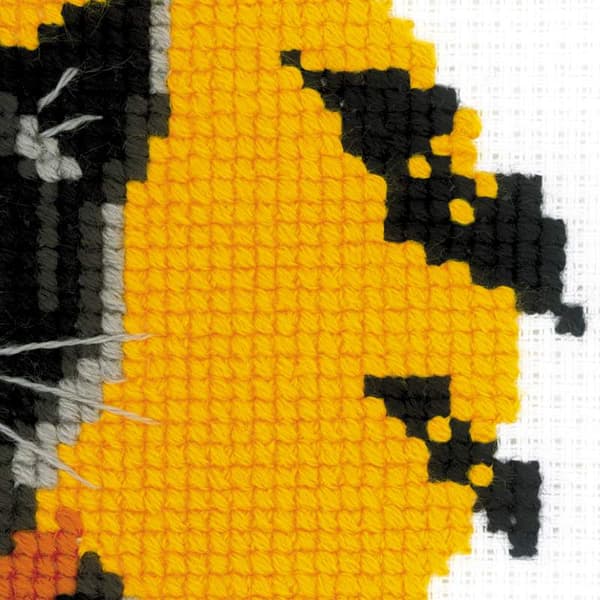 Broderikit Riolis "Sort kat" 15x15 cm