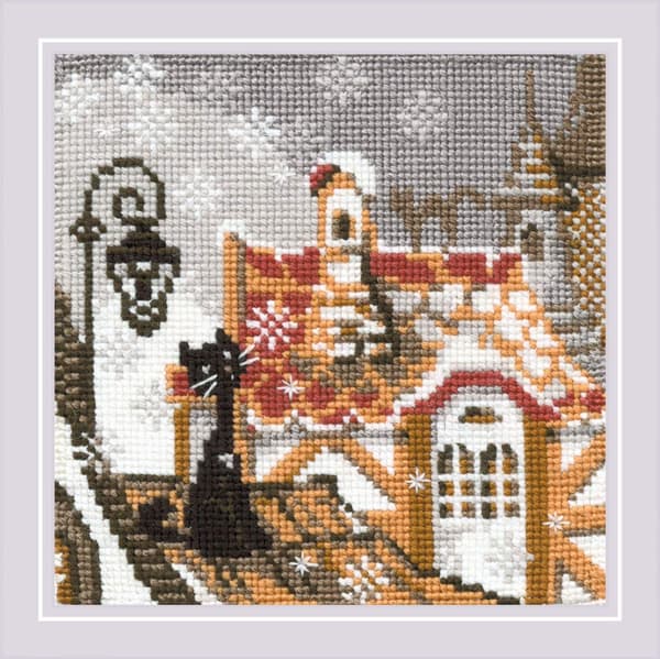 Broderisett Riolis "By & Katter Vinter" 13x13 cm