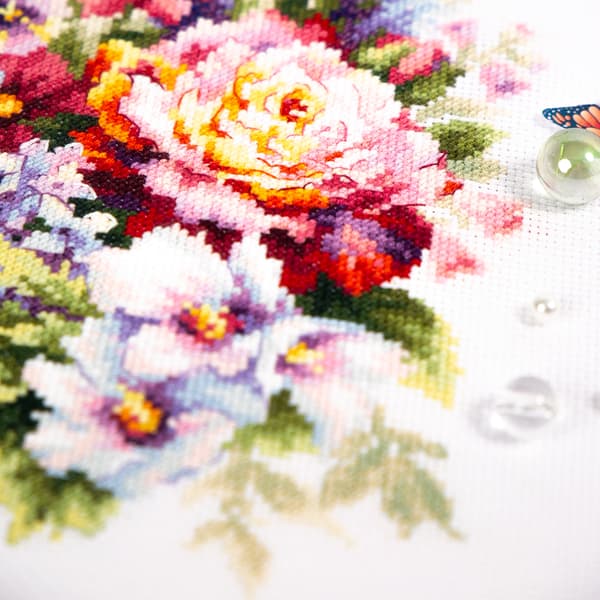Broderikit Magic Needle "Sommerblomster" 19x26 cm
