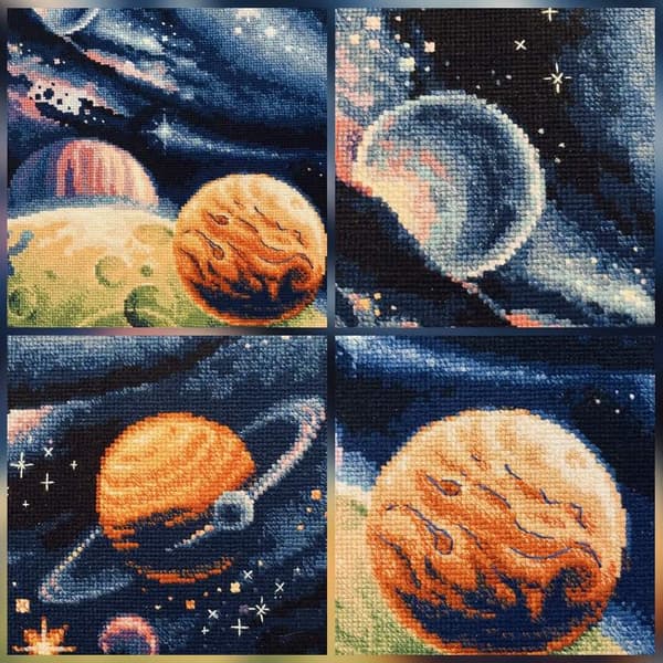 Broderikit Riolis "Andra världar" 40x40 cm