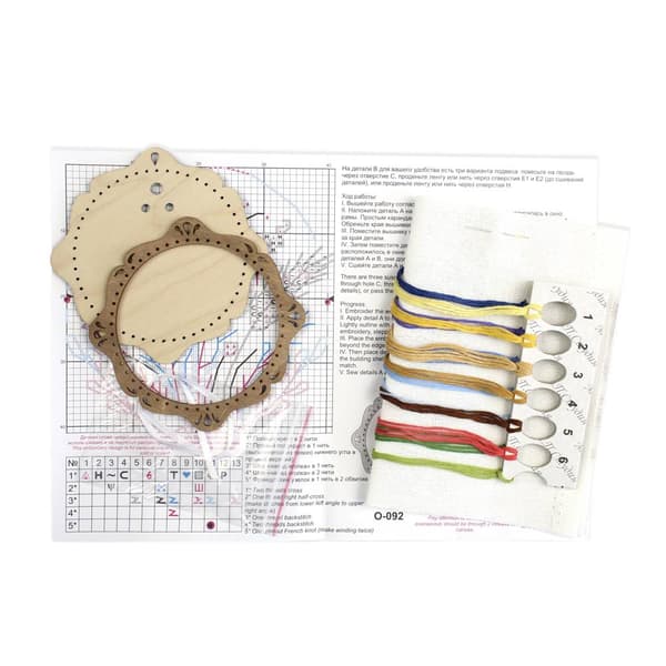 Broderikit med ramme MP Studia "Miniature. Engbundt" 11x11cm/4.33x4.33"