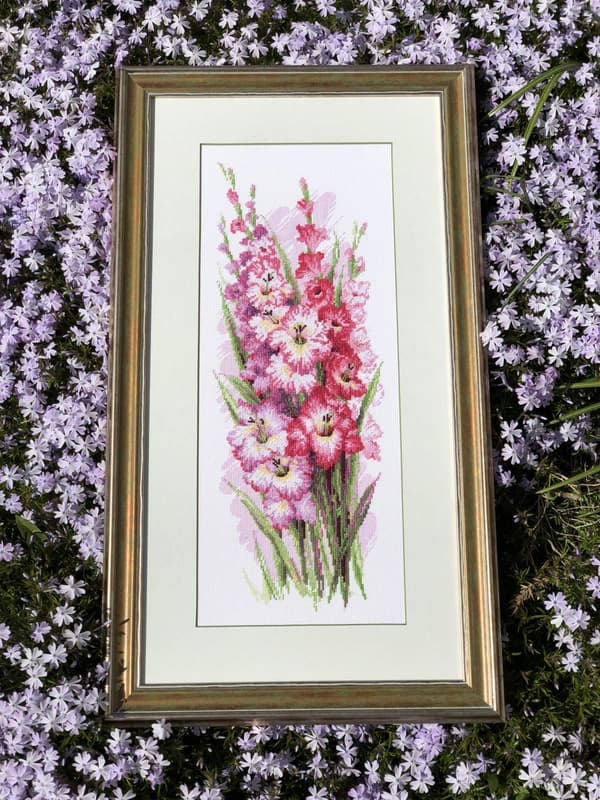 Broderikit Riolis "Fortryllende gladioler" 20x50 cm