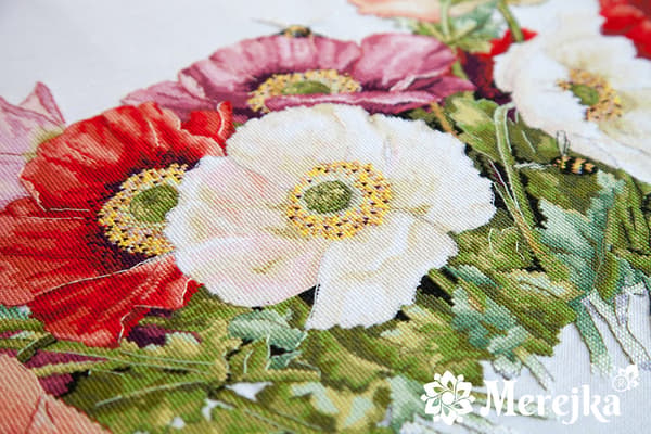 Broderikit Merejka K-33B - "Vallmo" 80x30 cm