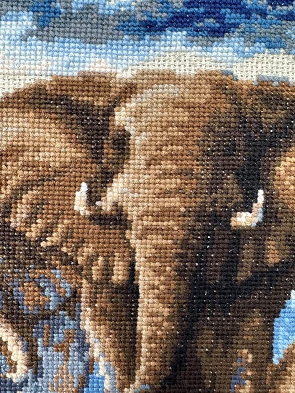 Broderikit Riolis "Elefanter på savannen" 40x30 cm