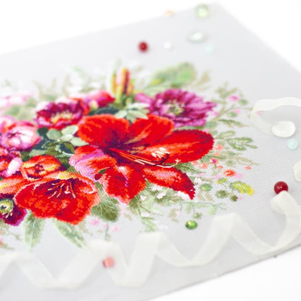 Broderikit Magic Needle "Amaryllisbukett" 36x27 cm