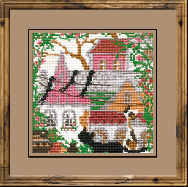 Broderisett Riolis "By & Katter Sommer" 13x13 cm