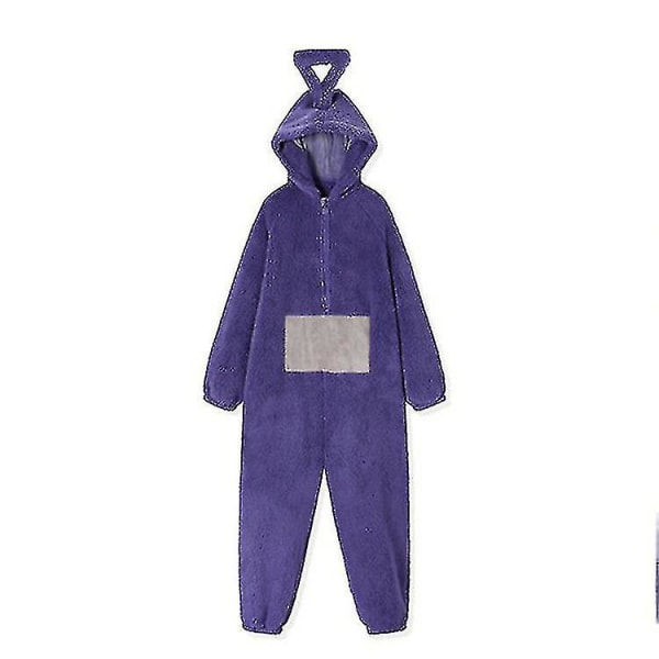 Teetubbies One Piece Pyjamas Hemkäder för kvinnor för män och kvinnor förtjockad korafeece ia L purple l