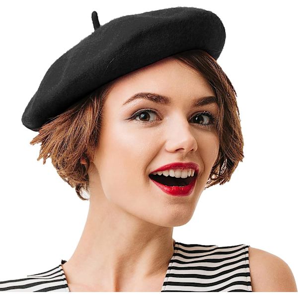 Ull Basker Hatt - Fransk Hatt- Storlek One Size