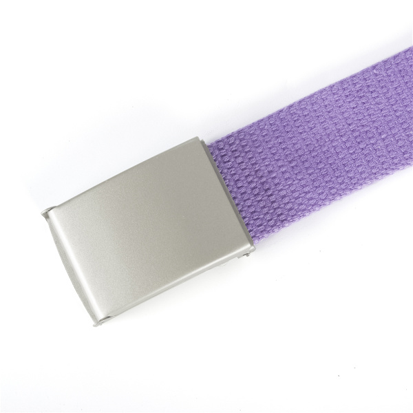 Skärp i ljus lila canvas tyg bälte unisex justerbar längd purple one size
