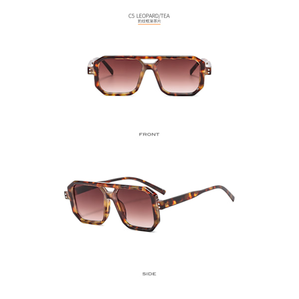 Literary and modern rice nail double beam sunglasses, fashionable sunglasses
