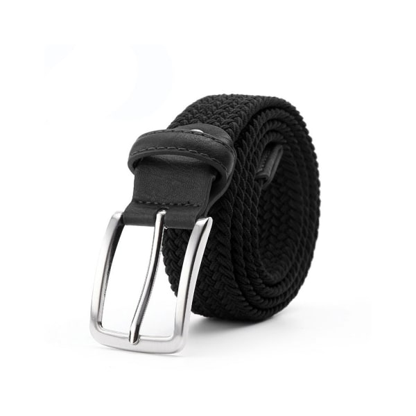 Flätade bältesbyxor Midjeband Midjeband Casual Justerbar Nylon Black