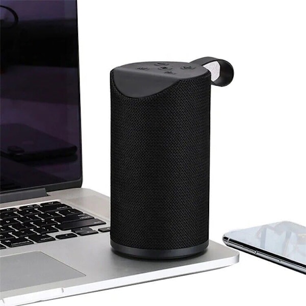 Bluetooth-högtalare Trådlös Vattentät Utomhus Stereo Bas USB/TF/FM-radio HÖG Svart