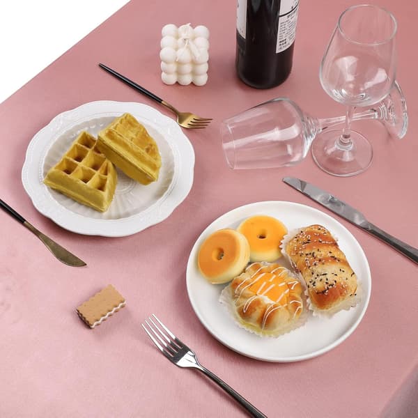 4 pakker satengduker i roségull 102 x 58 tommer, satengduker, rektangulær duk i skinnende silke, glatt stoff borddekorasjon til bryllup