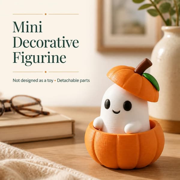Mini kurpitsahaamu-figuuri Halloween-pöytäkoristeeksi