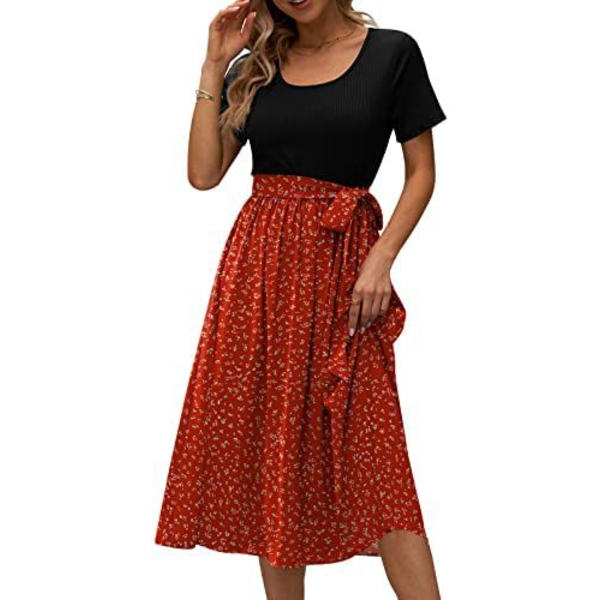 Kortärmade maxiklänningar för kvinnor Figure 1 XL