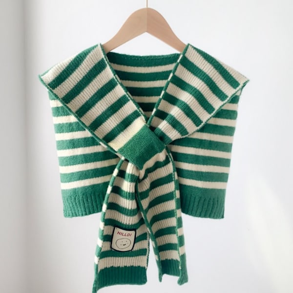 Stickad Sjal Fake Collar KAFFE coffee