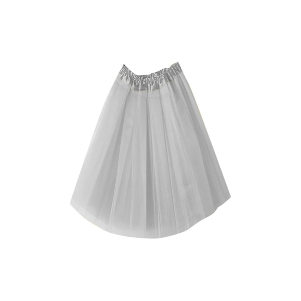 Kvinnors högkvalitativ plisserad kort kjol av gasväv Vuxen Tutu Gray