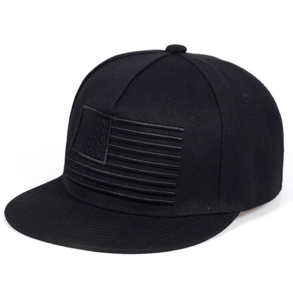 Flag Stars and Stripes broderad hiphophatt för män och kvinnor platt längs cap hiphop skate hatt tidvatten Army green