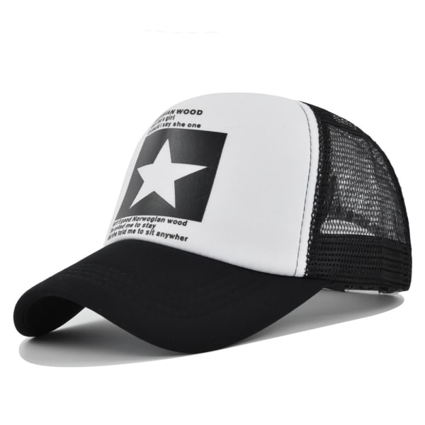 Femuddig mesh manlig hatt Hip-hop Street Dance - cap Svart och vit genombruten utomhus cap cap Färgmatchande mesh Cm6007CoffeeWhiteColorMatching Adjustable