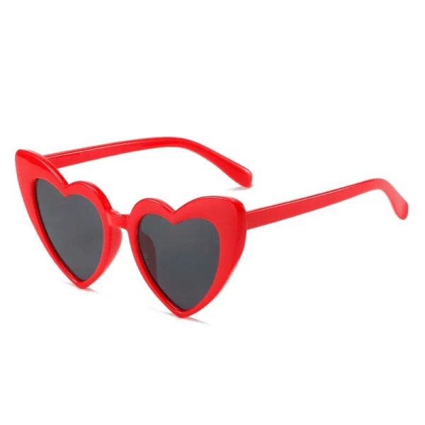 Retro hjärtformade solglasögon dam överdimensionerade UV400 red Red