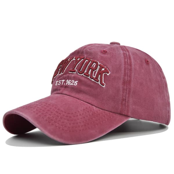 Tvättad cap York broderad cap Cap Solhatt Broderad baseballsolhatt Cb2474Gray Adjustable
