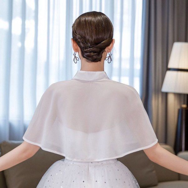 Bride Cape Chiffong Sjal VINRÖTT wine red