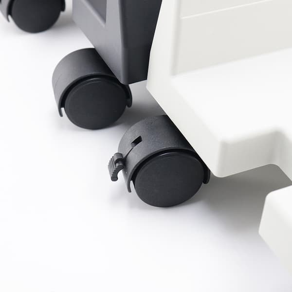1pc Laptop Case Stand - 4 hjul, justerbar (svart)