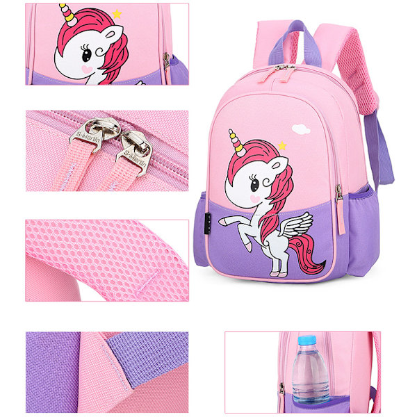 Barn Pojkar Flickor Ryggsäck Enhörning Skolväska Ryggsäck Ryggsäck pony sky blue pink