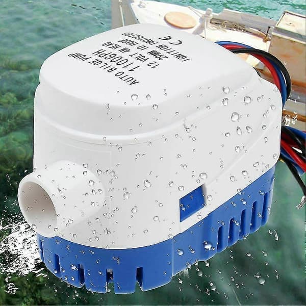 12V 1100gph Marinbåt Automatisk Länsvattenpump Husbil Auto Dränkbar Pump