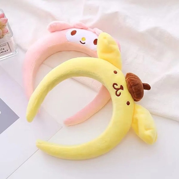 My Melody My Melody Kuromi Kawaii Plysch Doll Face Wash Pannband White