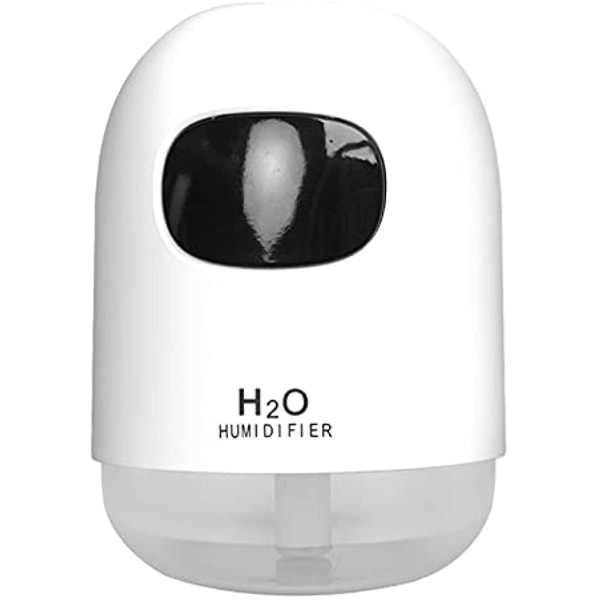 Mini Humindifier Fine Atomization 2 Spray Modes Colorful Night Light Aromaterapi Design USB Powered White