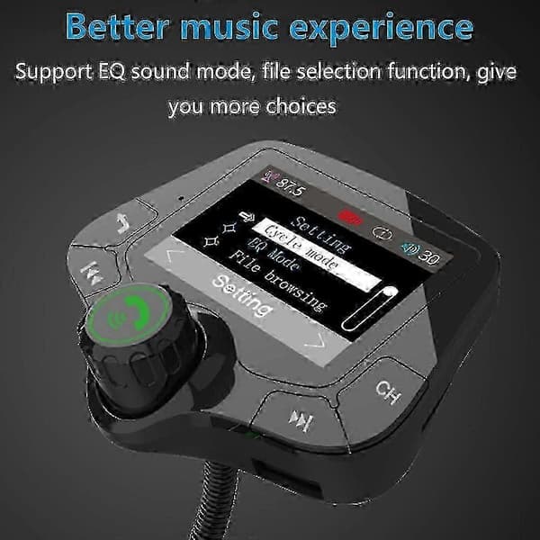 USB-lataava auton DAB/DAB+ -sovitin, 2\" näyttö DAB-digitaalinen radio Bluetooth