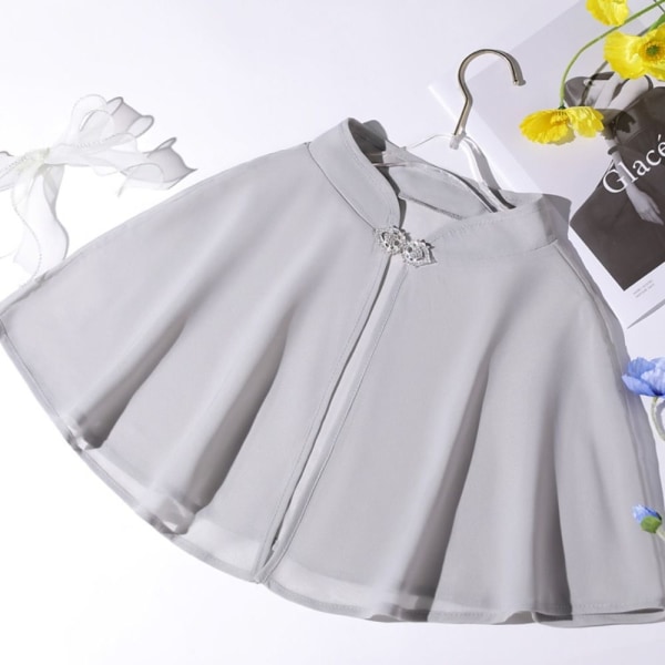 Bride Cape Chiffong Sjal GRÅ grey