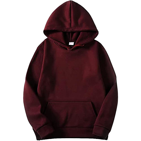 2 st Sweatsuit Set Herr Dam Oversized Långärmad Hoodie Pullover Sweatshirt Träningsoverall Jogger Sweatpants red M